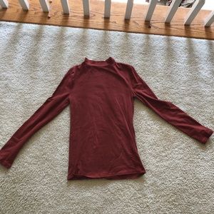 rust orange turtleneck longlseeve